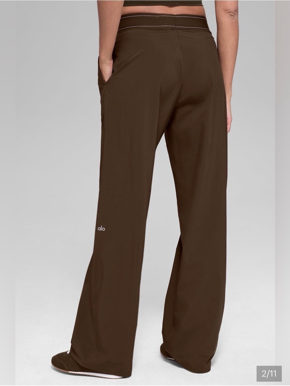 ALO Yoga Suit Up Trouser Pants Brown